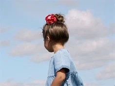 Name It hårklemme med spiced coral blomst